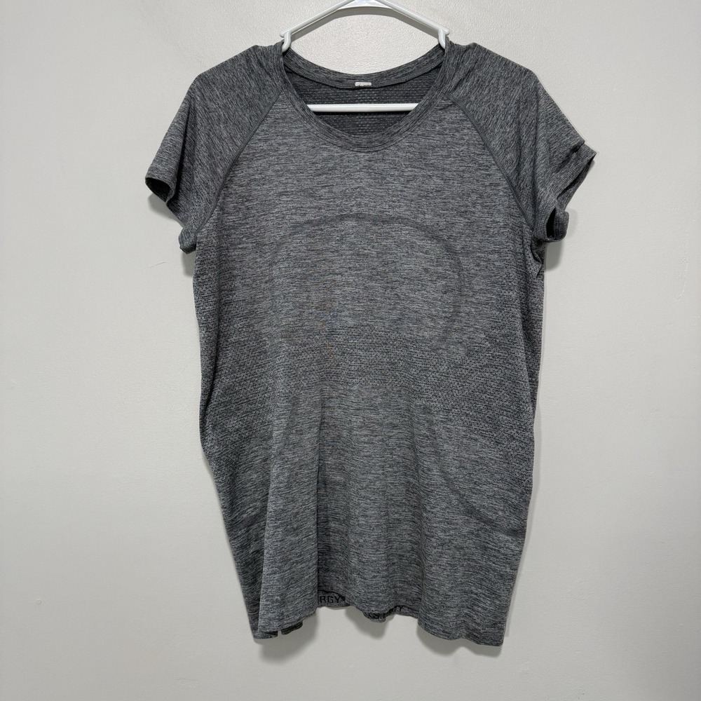Lululemon Gray Swiftly Tech Short Sleeve Athletic T-Shirt Size 14
